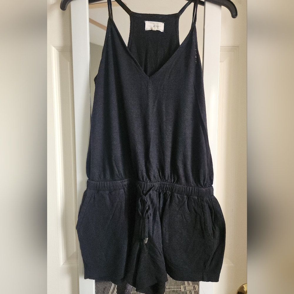 Loft Lou&Grey Black Sleeveless V-Neck Romper